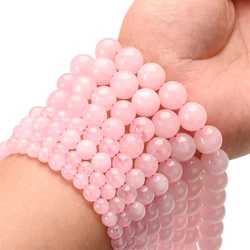 Natural Stone Beads Assortment for Jewelry Making and DIY Creations (Rose Quartz Beads)