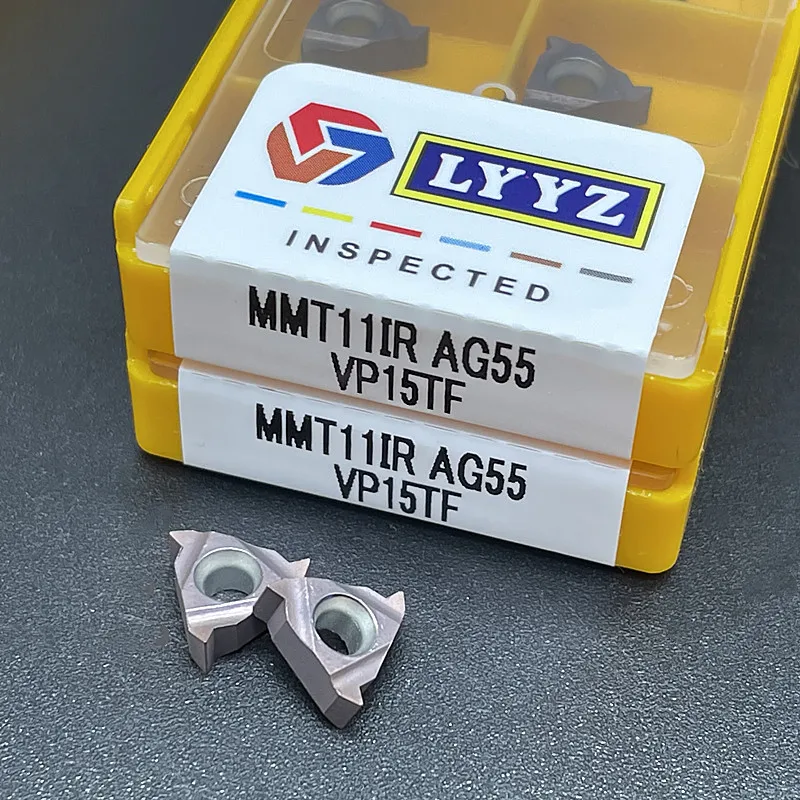 

10PCS MMT11IR AG60 AG55 VP15TF/US735 Carbide Insert Thread Turning Tool CNC Lathe Tools Threading Blade