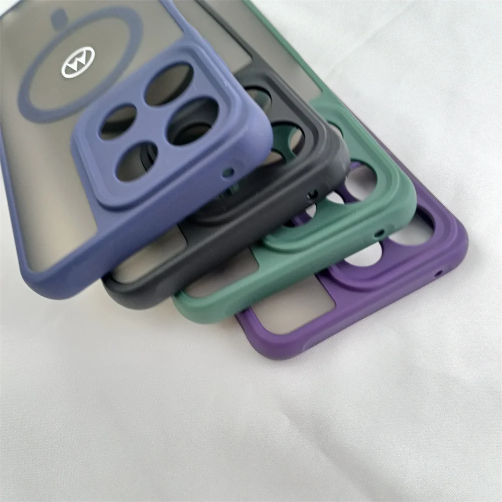 Magnetic Charging Matte Clear Shockproof Case with Frosted Shell