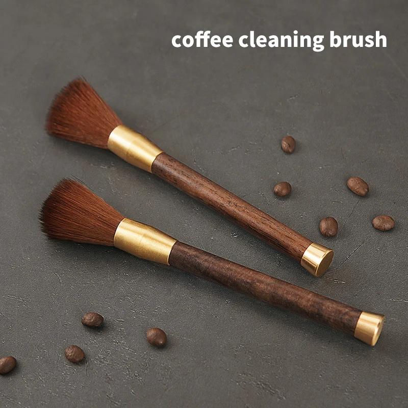 Wooden Handle Coffee Grinder Cleaning Brush for Baristas and Home Use