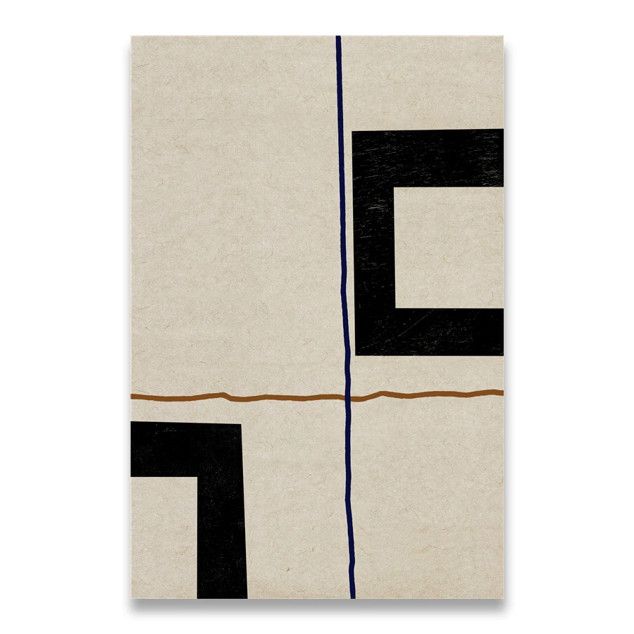 Minimalist Abstract Color Marks Canvas Wall Art