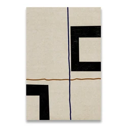 Minimalist Abstract Color Marks Canvas Wall Art - 45x65cm No Frame (1417.04)
