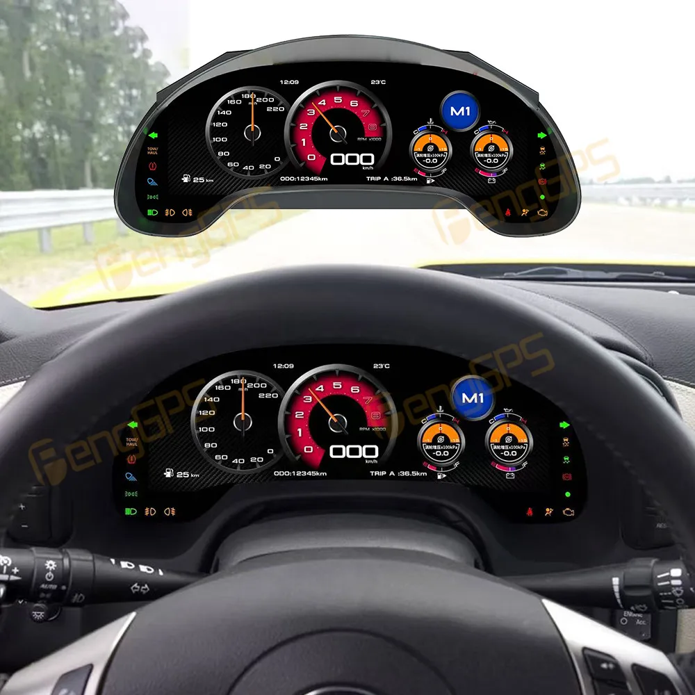 Panel de Instrumentos Digital LCD para Chevrolet Corvette 2005-2013, Velocímetro, Odómetro, Pantalla de Tablero 2