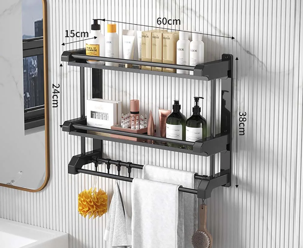 1/3pcs Corner Shower Shelves, Bathroom Storage Rack, Punch-Free Shower  Shelf For Inside Shower, Shampoo Shower Gel Holder For Shower Wall,  Bathroom Ca