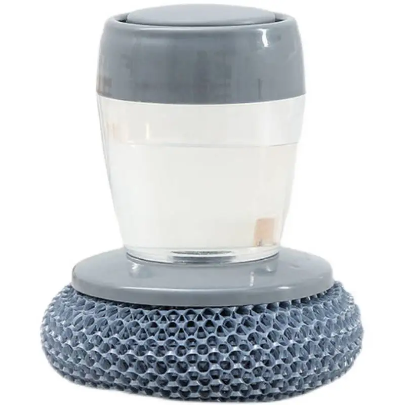 

Automatic Liquid Adding Dish Brush Kitchen Cleaning Brush Dishwashing Brush Steel Wire Ball Brush Pot Non-Stick Brush