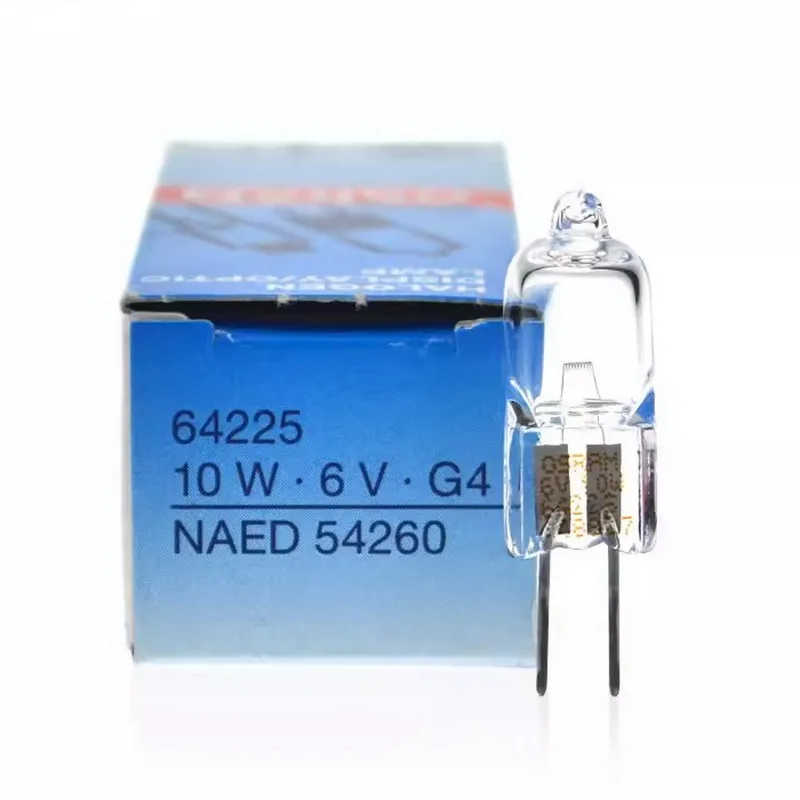 6V 10W ESA FHD 64225 7387 6V10W G4 photo optic halogen light bulb Nikon Olympus Zeiss microscope microfilm lamp
