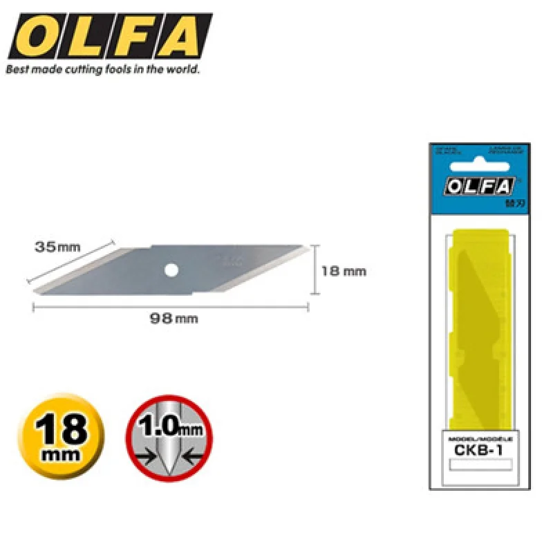 

2pcs Olfa CKB-1 Craft Knife Utility Knife Camping Knife Carving Art Spare Blades Replacement for CK-1 Cutter
