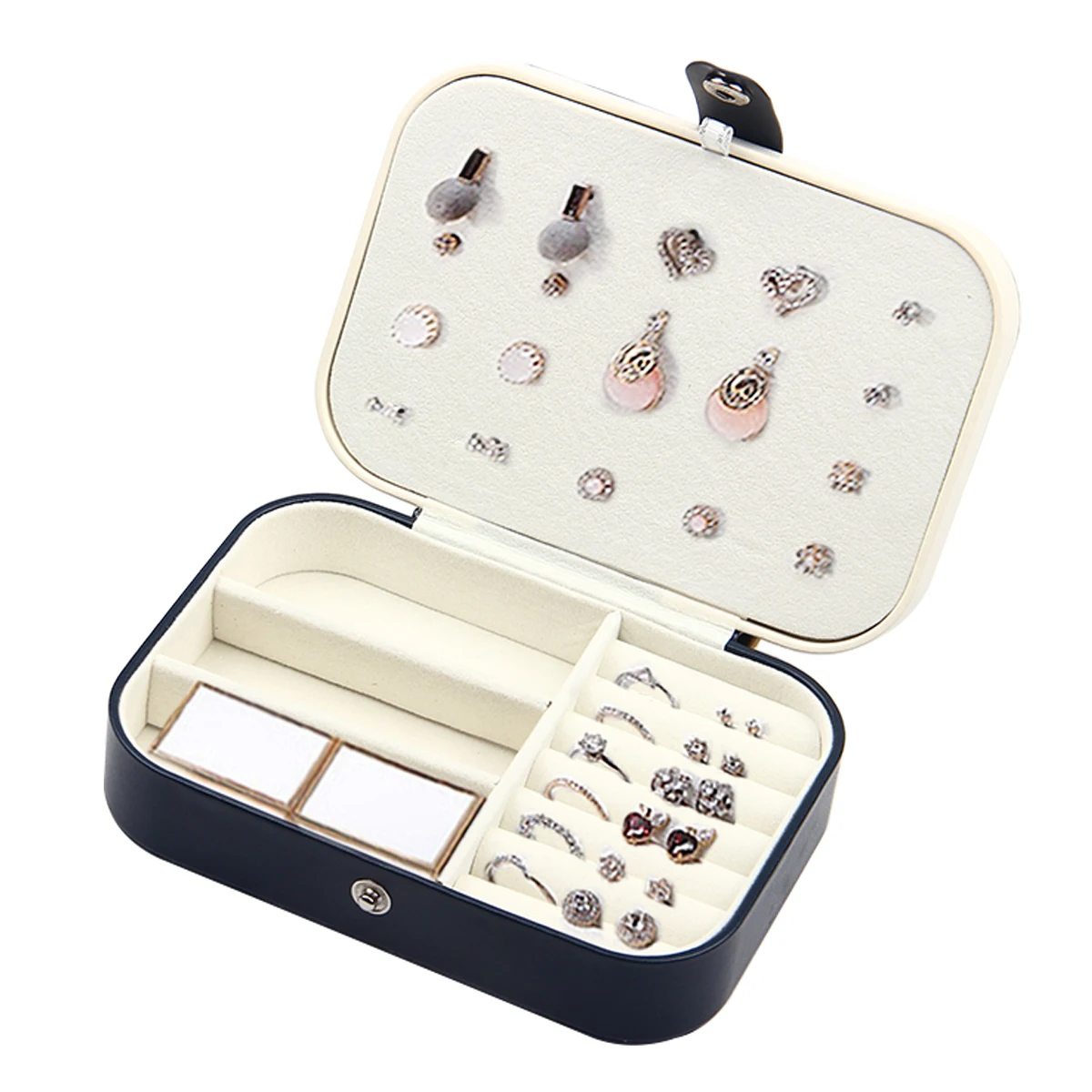 Korean Fresh and Simple Girl Department Earrings Plate Jewellery Box Earrings Ring Multifunctional Jewellery Storage Box