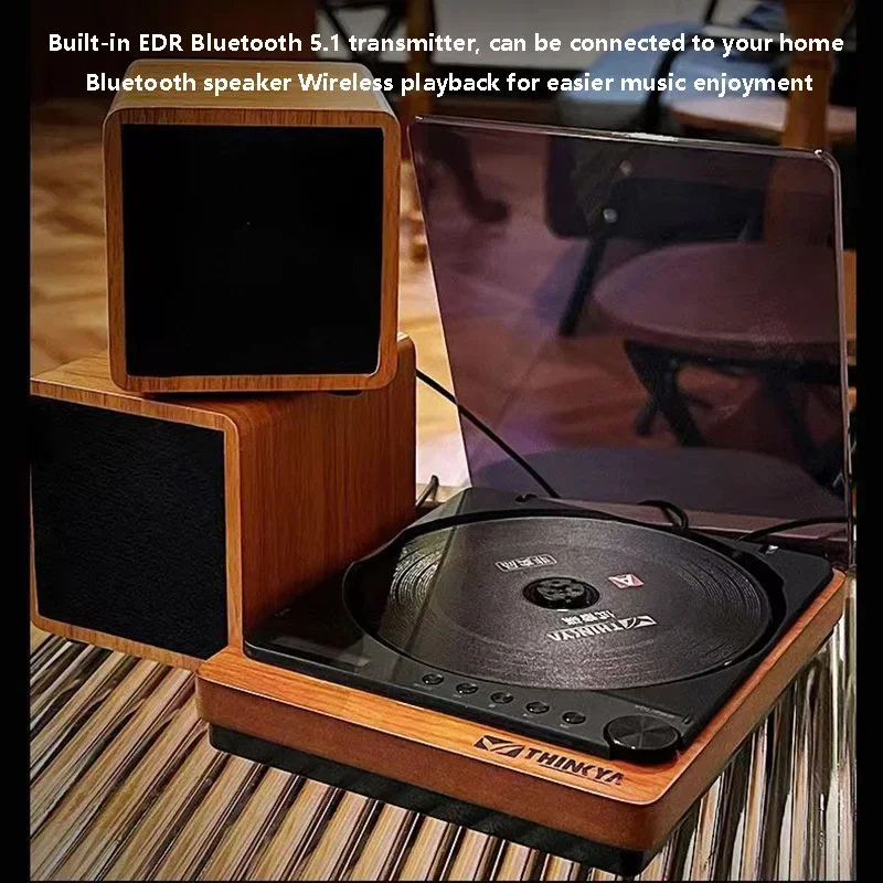 CD Player Wooden Bluetooth 5.1 Lossless HIFI USB Read Play Infrared Remote Control Digital Optical Output wooden cd player,portable cd player,wall mounted cd player
