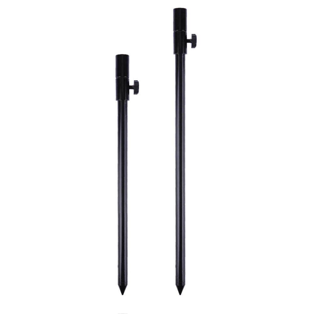 Support de canne réglable pour alarme de pêche carpe - Tige de berge en aluminium noir extensible