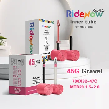 RideNow 700x32-47c Bicicletta da ghiaia 45g TPU Camera d'aria MTB29 Attacco valvola in plastica/lega Set da 2 pezzi