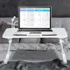 Laptop Bed Tray Table, Height Angle Adjustable Laptop Bed Stand, Portable Lap Desk with Foldable Legs, Foldable Lap Tablet Table 4