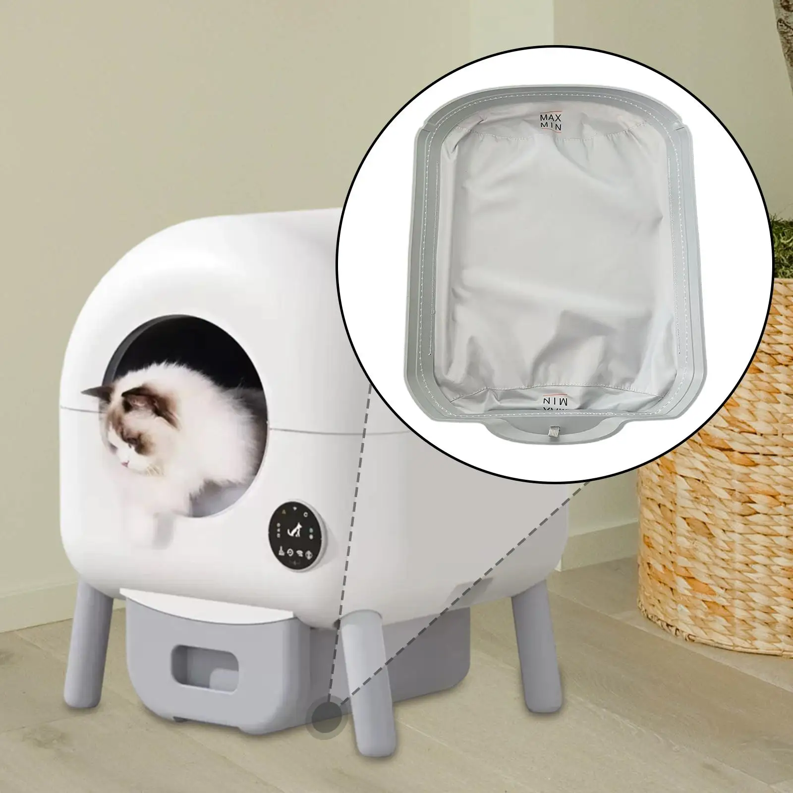 Portable Cat Litter Mat Removable Soft Tray Durable Waterproof Pad for Best Cat Litter Box and Enclosure Hidden Cat Litter Box Portable Cat Litter Mat Removable Soft Tray Durable Waterproof Pad for Best Cat Litter Box and Enclosure Hidden Cat Litter Box
