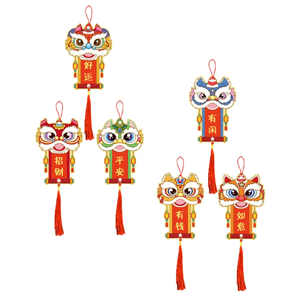 

Chinese New Year Pendant Bonsai Hanging Lion Head Ornament Spring Festival Auspicious Pendant