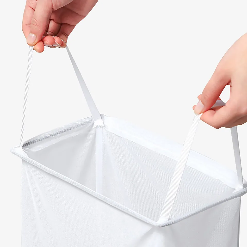 Foldable Plastic Laundry Basket with Handle