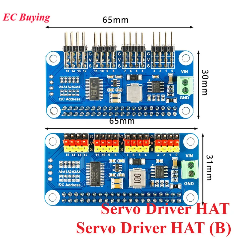 16ChannelServoDriverHATPWMServoMotorDriverModuleShield