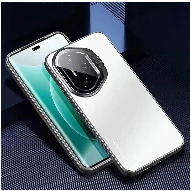 Matte Shockproof Metal Lens Camera Holder Case with Stand