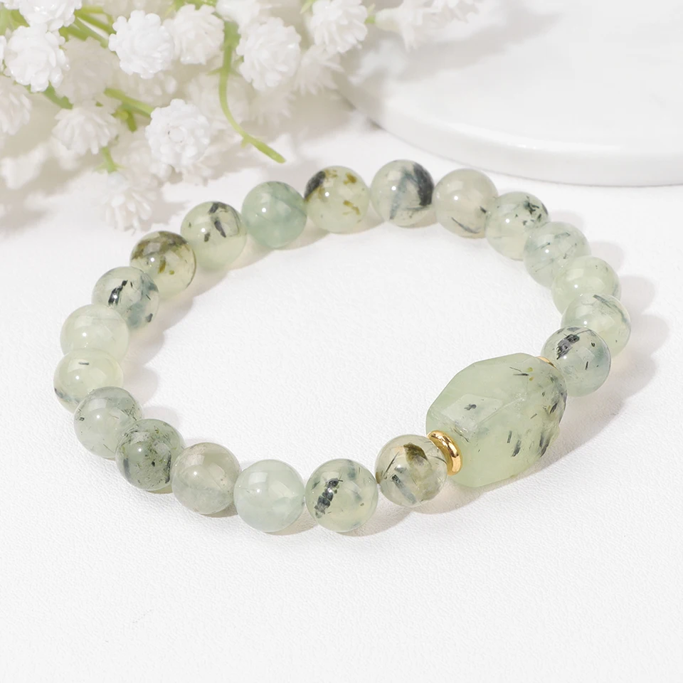 Bracciale Catena Reiki Guarigione Donna Ragazza Perle Tonde - Foto 2