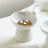 Cat Ceramic Bowl Pet Dogs Elevated Food Water Bowls Relief Printing Puppy  Drinking Eating Supplies 5