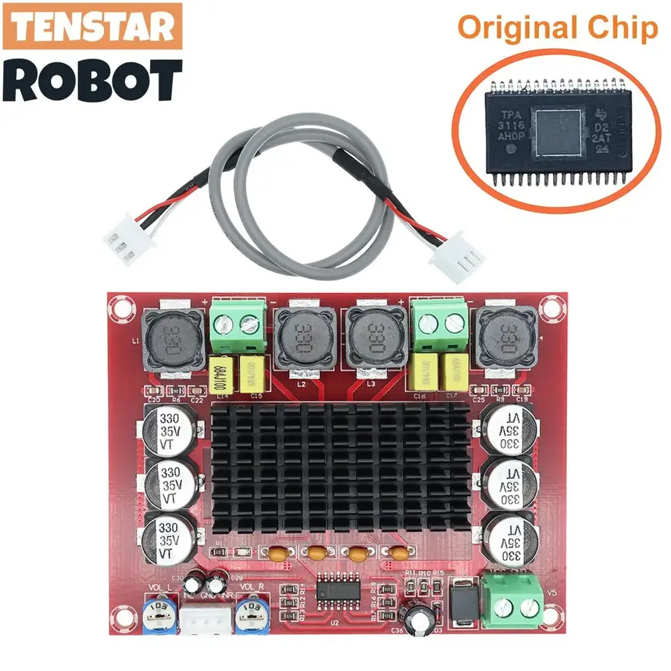 Original Chip TPA3116 D2 XH-M543 12V 24V 120W*2 Dual Channel Digital Power Audio Amplifier Board 120W X2 TPA3116D2 image 7