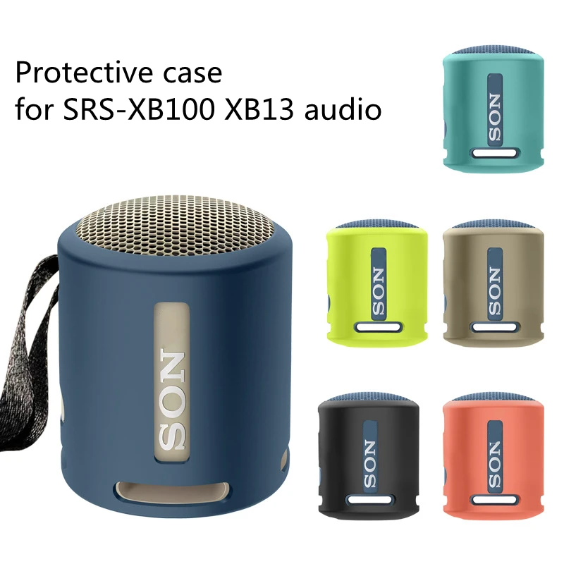 Audio Case Silicone Protective Cover Anti-Drop Protection Dustproof Skin Shockproof Shell For Sony SRS-XB100 XB13 speaker protective cover