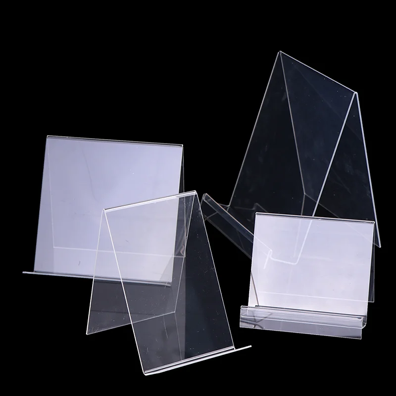 1Pc Clear Acrylic Bookends Desk Organizer Desktop Shelf Book Holder School Stationery Office Accessories Decoration