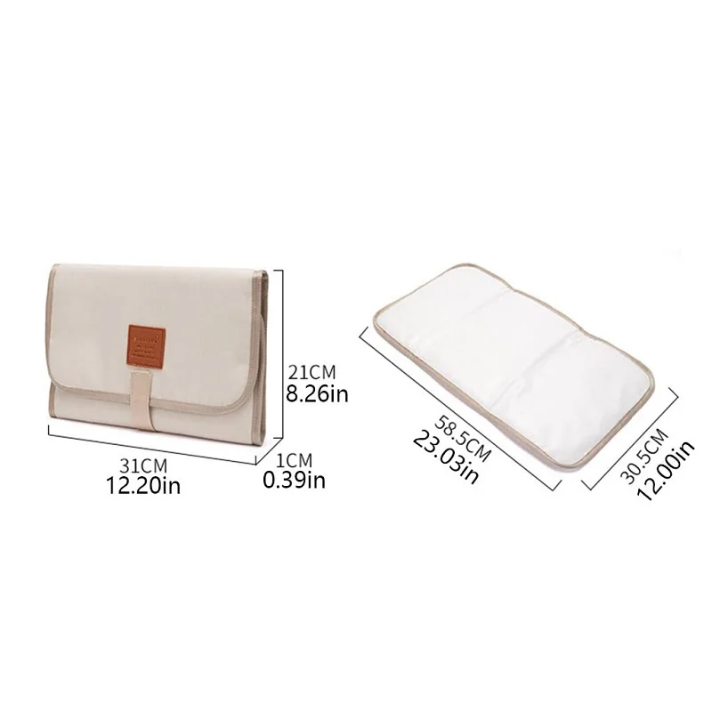 Portable Changing Pad for Baby Diaper Changing Pad Foldable Waterproof Nappy Mat Travel Diaper Change Sheet Bag
