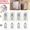 Hang Transparent Vacuum Bag Storage for Clothes Down Jacket Overcoat Compression Home Organizer Wardrobe Dustproof Coat Air Pump 1