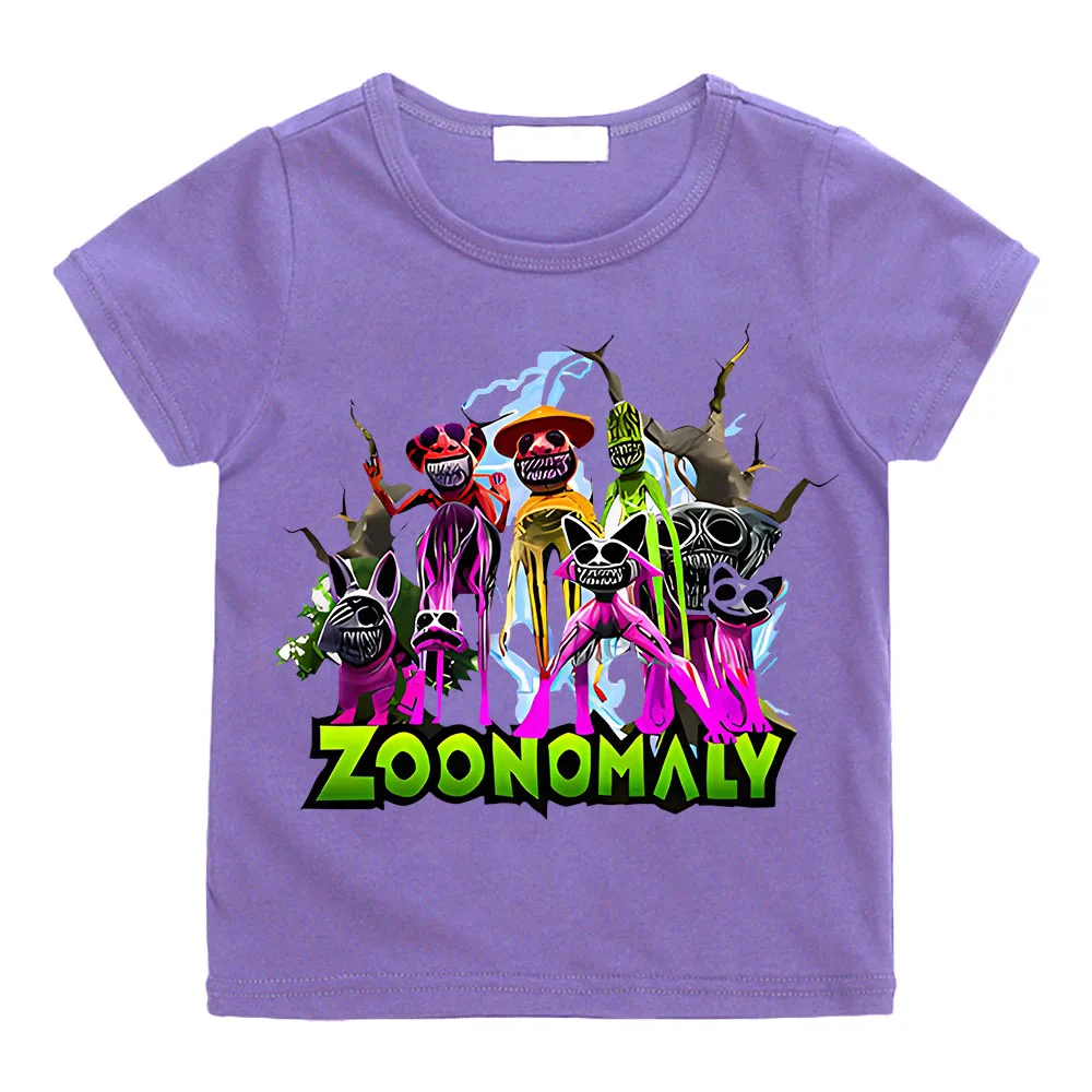 

Anime Game Zoonomaly T Shirt Monster Cat Cotton T-shirt Kids Tee Shirt Tshirts Cosplay Clothes Boy Girl Birthday Gift Clothing