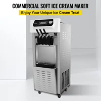 Machine à crème glacée molle verticale commerciale Sihao 2200W, production élevée de 7,4 gallons par heure, équipement efficace pour la fabrication de desserts glacés à usage commercial 4