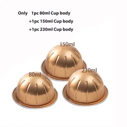 Stainless Steel Reusable Coffee Capsule with Silicone Lid (3 Cup body)
