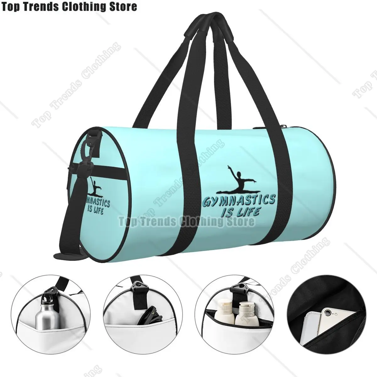 Gymnastics Is Life Sport Bags Girl Cool Sport Large Capacity Gym Bag Weekend Men Handbag Training Graphic Fitness Bag