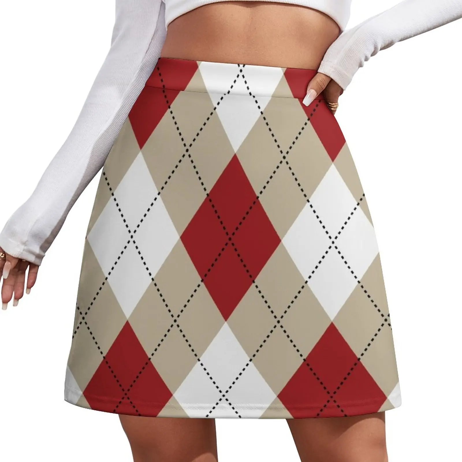 Argyle Pattern Mini Skirt summer dresses for women 2023 Women's summer skirts kpop new in clothes