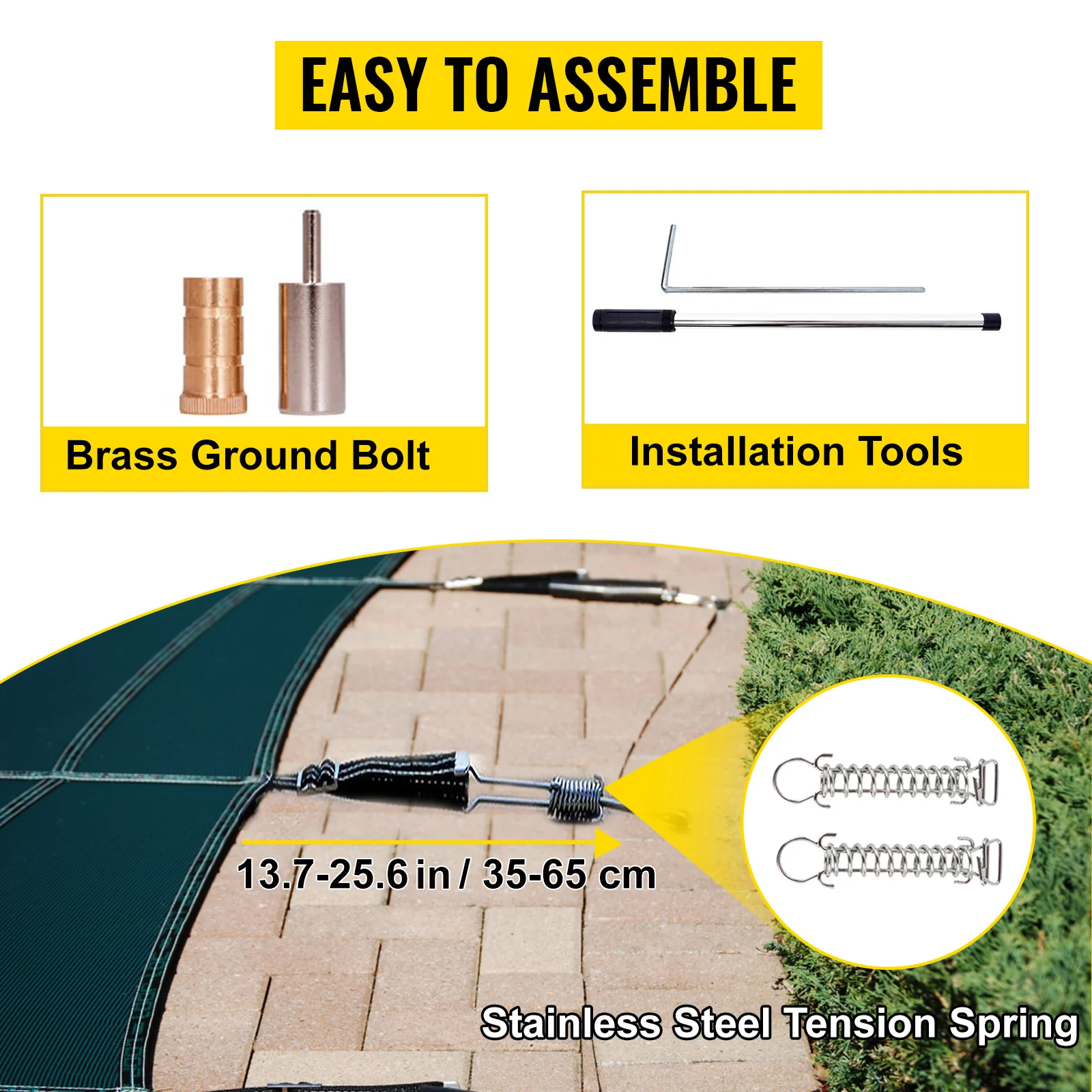 Polypropylene Pool Safety Cover for Garden Pools