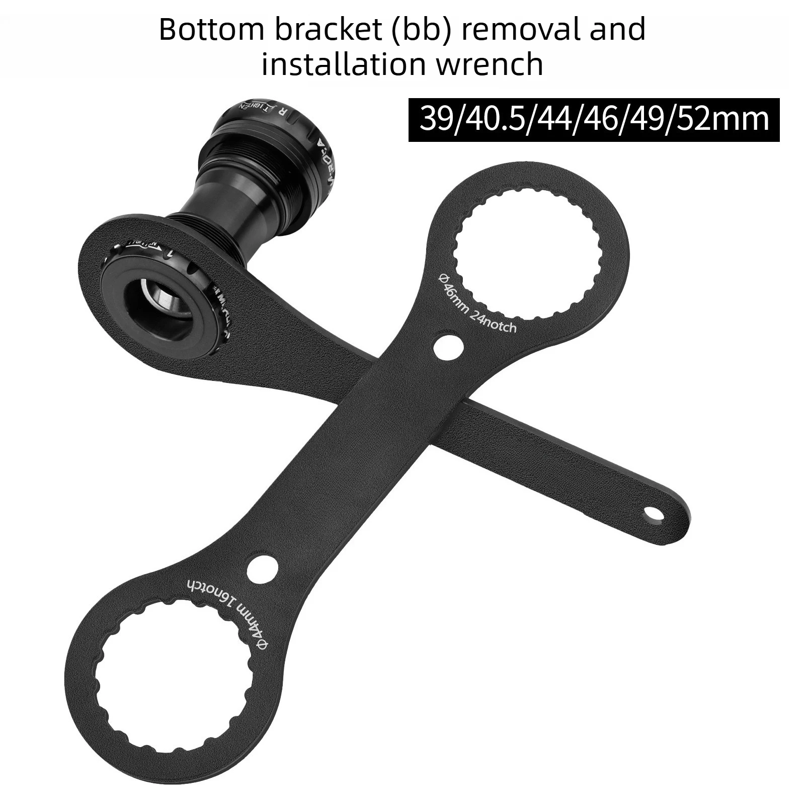 Bicycle Bottom Bracket Wrench 44/46/39/40.5/49/52mm 16/24 Notch T47 Notch for IXF GXP Install Repair Bike Tool