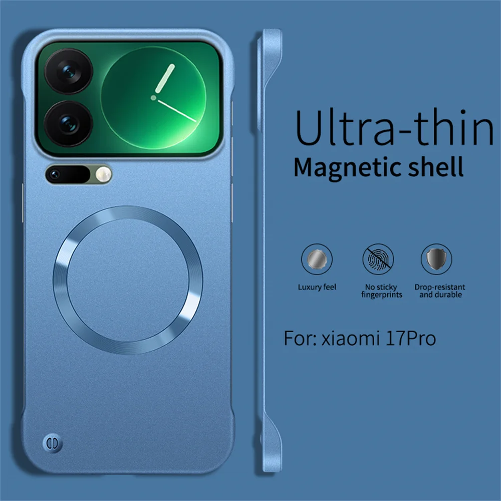 Luxury Plating Metallic Frameless Magnetic Phone Case - Ultra-thin Cover