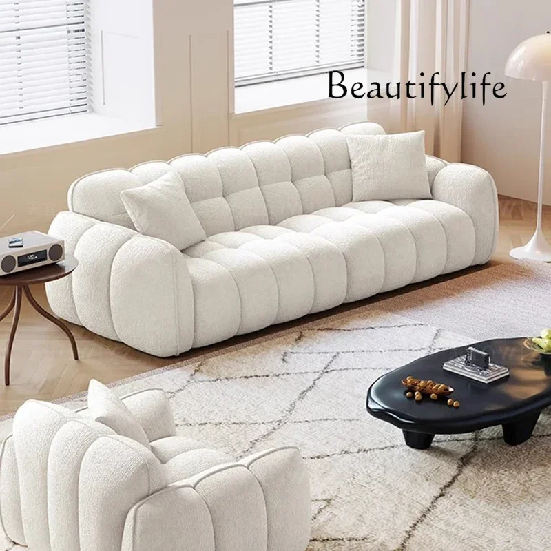 Canapés de salon C V, style nuage mignon, grande taille, style chinois, couleur crème, pour balcon, canapés de salon blancs bon marché, tendance, Sillon Cama, Home Desi