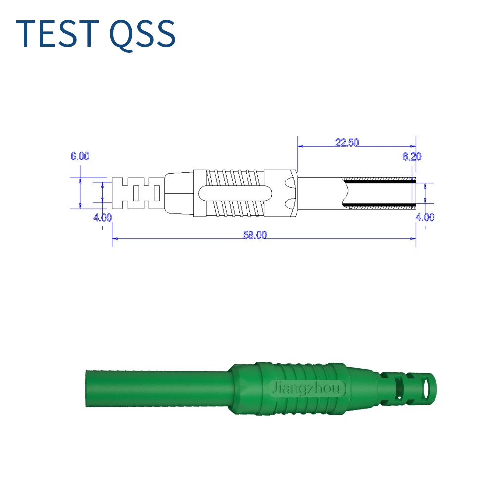 qss banana plug feminino soquete de cobre cabo 04