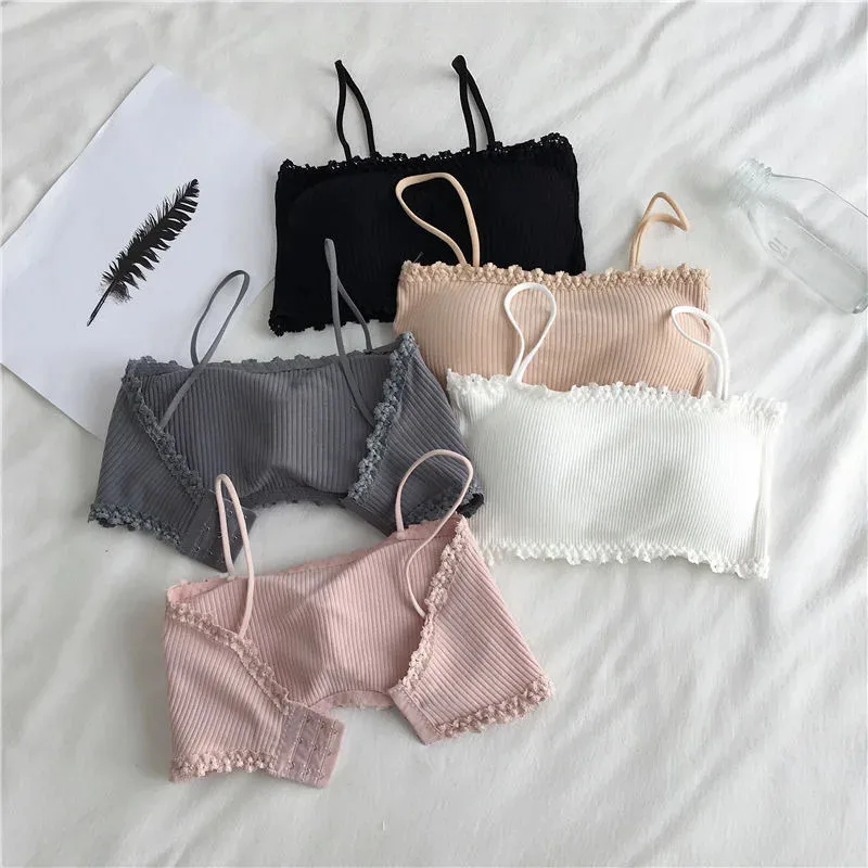 Women's Cotton Bra Tube Top Suspender Underwear Tank Top Seamless Comfort Sport Lace Tops women lingerie bra,women tube tops,lace camisole tops