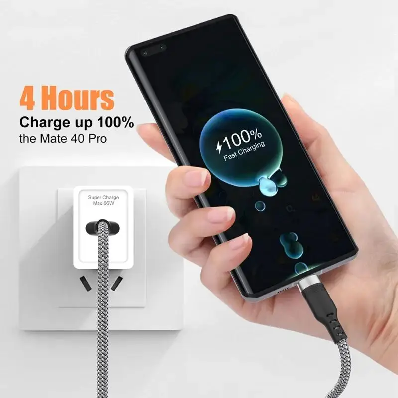 รูปสินค้า สายชาร์จ USB Type-C ความเร็วสูง 5A สำหรับมือถือและแท็บเล็ต