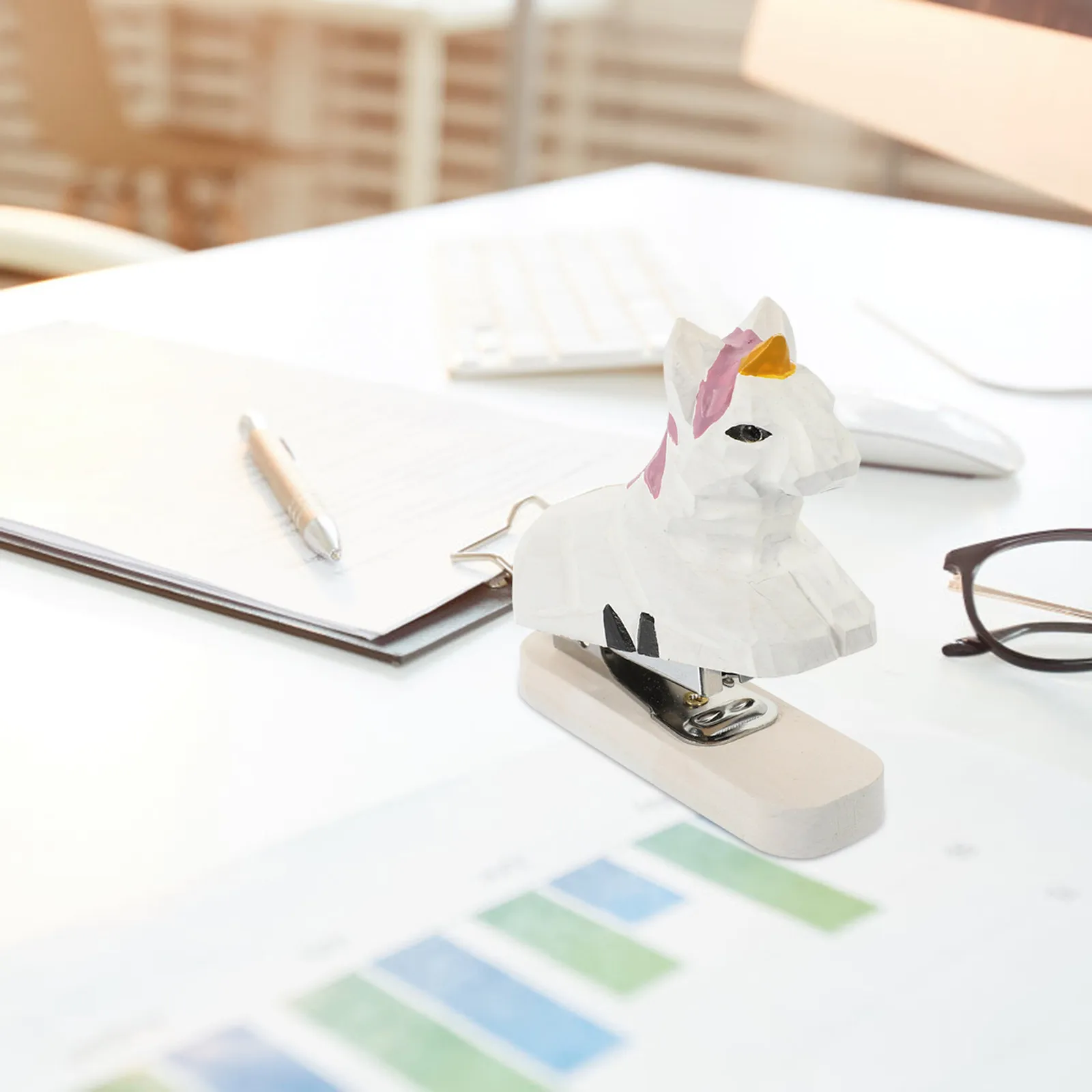 프리미엄 목재와 금속으로 제작된 휴대용 미니 스테이플러, 학교, 가정, 사무실, 학생용 소형 경량 수동 스테이플링 기계