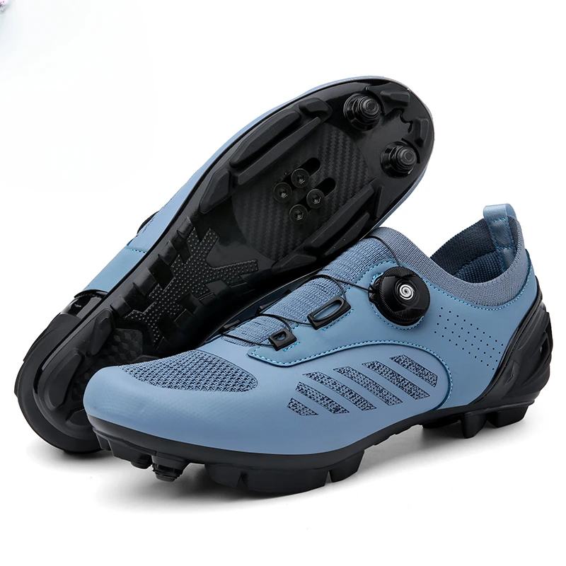 

MTB Cycling Shoes Sneaker Blue Professional Bike Breathable Bicycle Racing Self-Locking Shoes Road Cycling Shoes Speed Sneakers