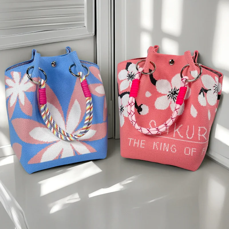 Women's Butterfly Knitted Tote Bag - Stylish and Versatile Fashion Handbag