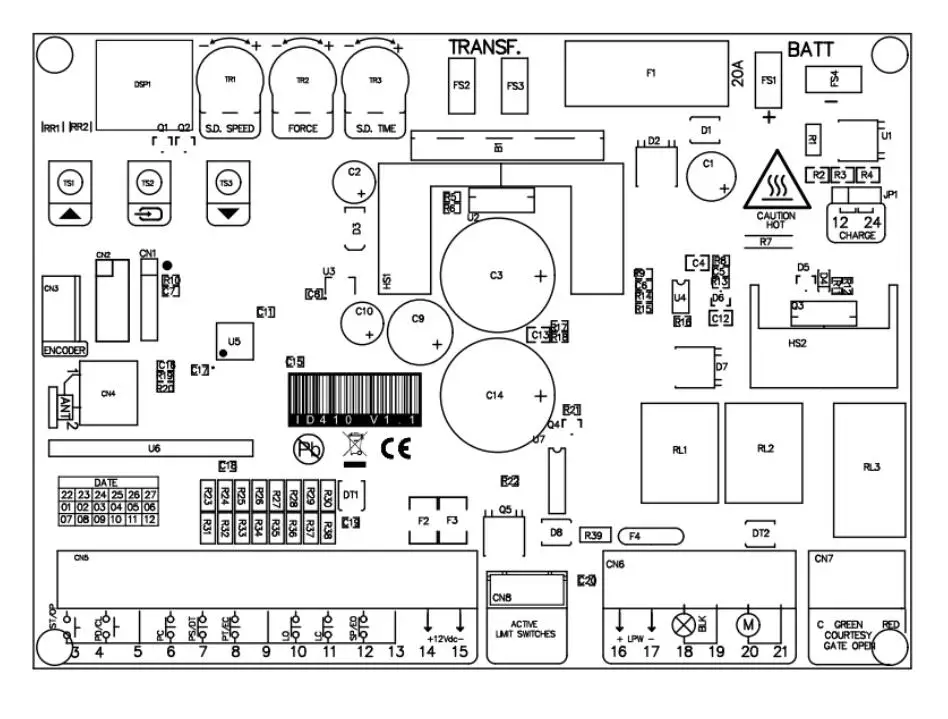 Sliding Door Opener Controller Unit 12V 24Vdc Control Motherboard Replacement Ci