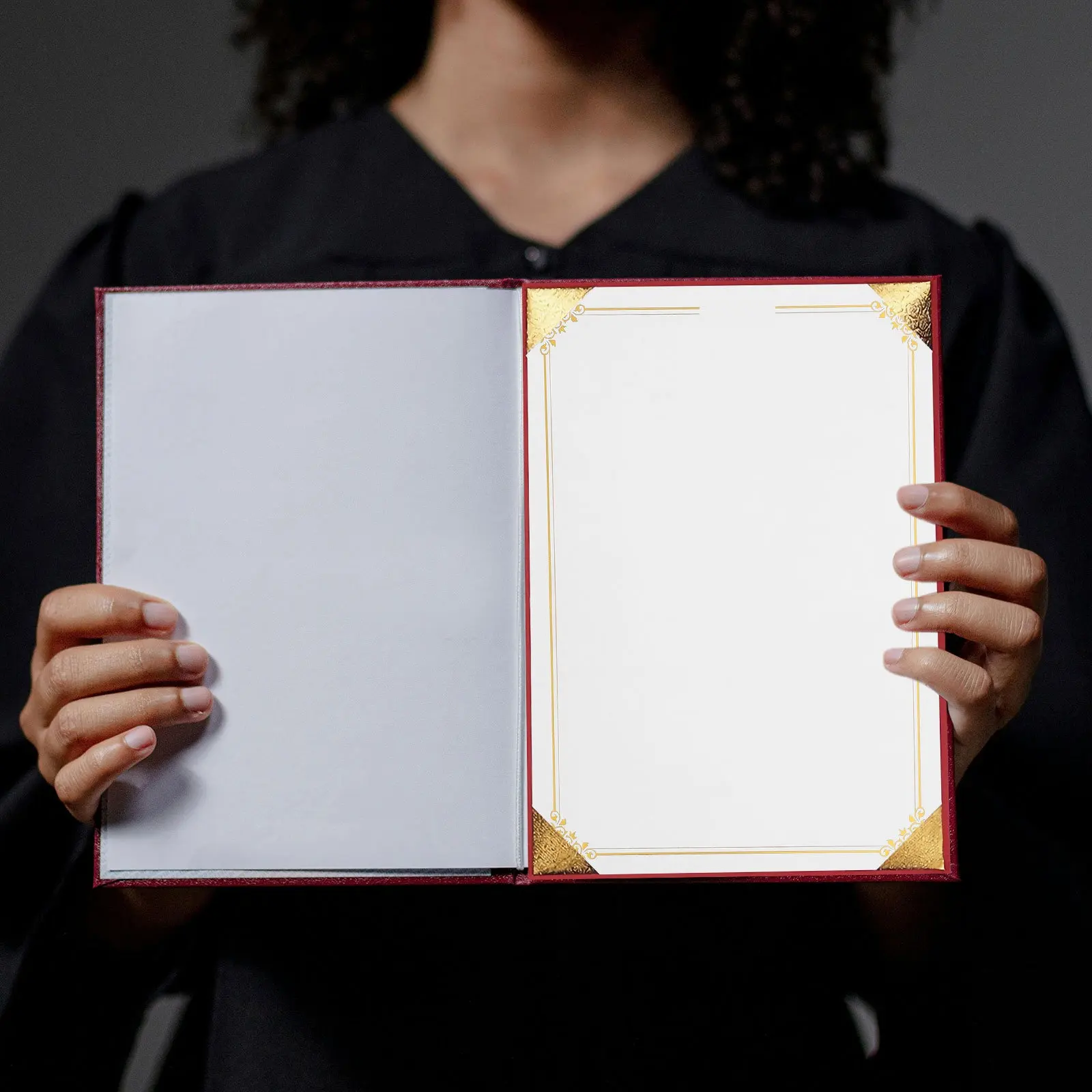 10Pcs 인쇄 가능한 빈 인증서 용지 금박 가장자리 디플로마 카드지 졸업용 프리미엄 두꺼운 인증 상장 용지