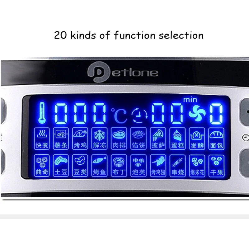 Intelligent Electric Frying Pan Multi-functional Home Oven Large Capacity Air Fryer Oil-free Frying Machine Cookware 10L