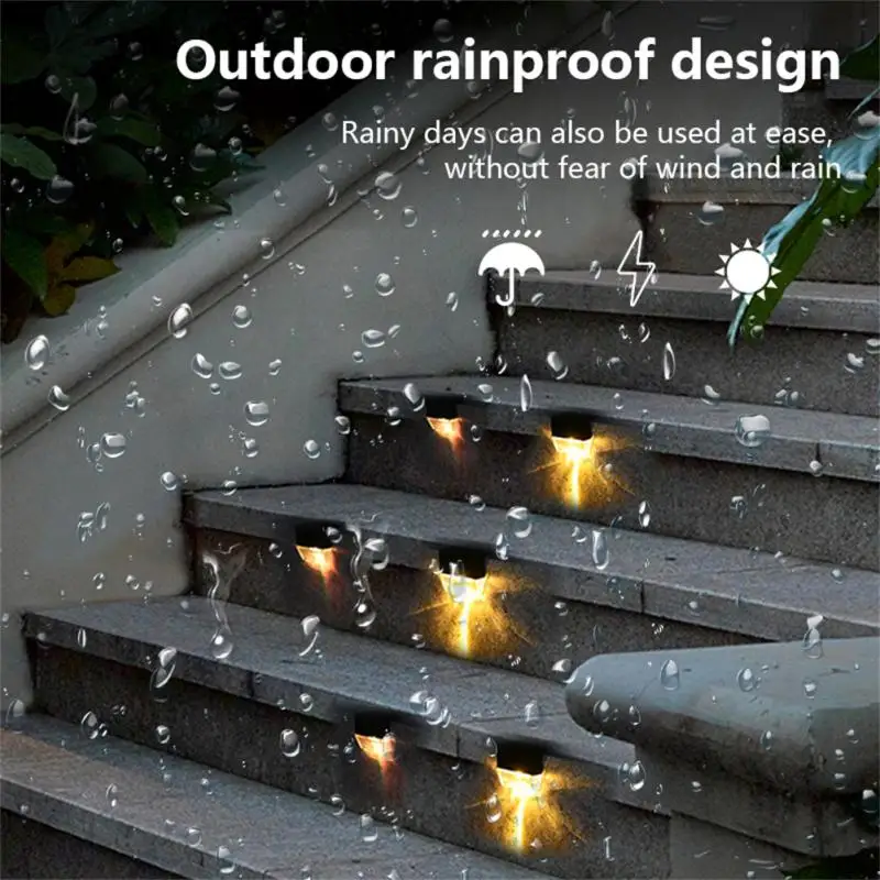 1PC LED Solar Stair Lamp Outdoor Fence Light Garden Lights Pathway Yard