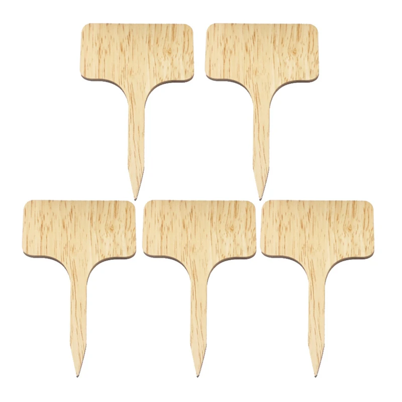 10/20/30PCS T-Type Bamboo Plant Labels Eco-Friendly Wooden Plant Sign Tags Garden Markers for Bonsai Seed Potted Herbs Flowers