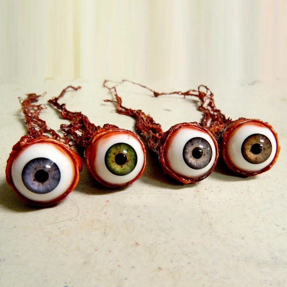 HALLOWEEN HORROR Movie PROP RIPPED OUT EYEBALL Light Brown!