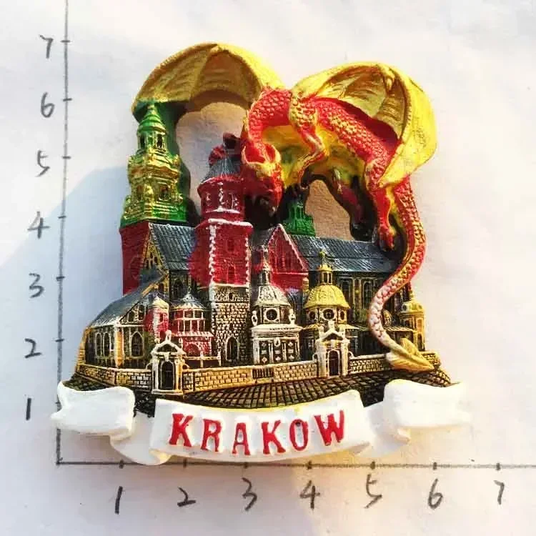 Poland Wavel Castle KRAKOW Fridge Magnets Wroclaw Castle Tourist Souvenirs Magnetic Sticker Home Decoration Polska Gifts Idea